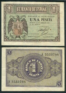 España 1 peseta 1938 - Abril serie A MBC/VF - Imagen 1 de 1