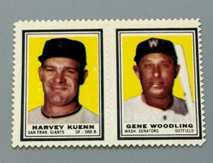 1962 Topps Baseball Stamp Panel with Harvey Kuenn and Gene Woodling - Picture 1 of 2