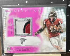 2015 Topps Inception - Rookie Patches Magenta #RP-JHA Justin Hardy/75 (MEM, RC) - Bild 1 von 2