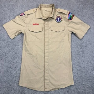 Boy Scouts of America Performance Blend Khaki Mens Small Patches BSA - Picture 1 of 8