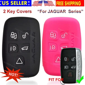 2Ps Silicone Cover Holder Protector Remote Control Smart Fob Case for Jaguar Key - Picture 1 of 4
