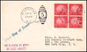 Scott 698 20 Cents Golden Gate FDC Typed Address Block SCV $450.00 - Picture 1 of 2