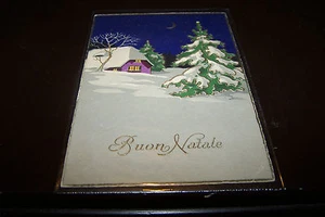 cartolina BUON NATALE - in rilievo - 1930,viaggiata, con francobollo e timbro - - Picture 1 of 1