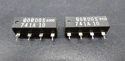 Lot of 2, GORDOS 741A 10 SIP Dry Reed Relay 5 VDC Coil SPST N.O. 1.5A @ 200VDC - Image 1 of 2