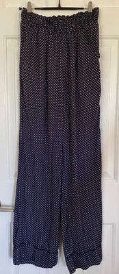 Pantalones de pijama Aerie para mujer pequeños azul marino a lunares Foto 1 de 4