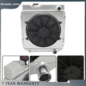3 Row Aluminum Radiator W/ Fan shroud For Mercury Comet 1960 1961 1962-1965 - Picture 1 of 13
