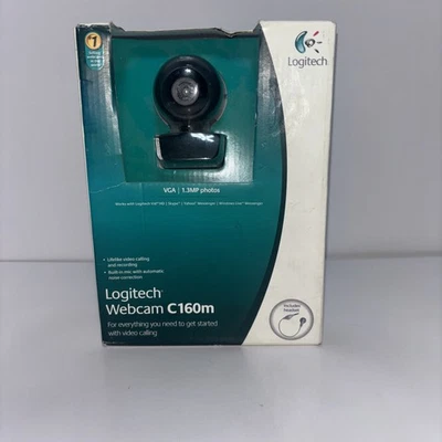 Logitech Webcam C160 VGA 1.3MP Photos Built-in Mic Noise Correction - Image 1 of 4