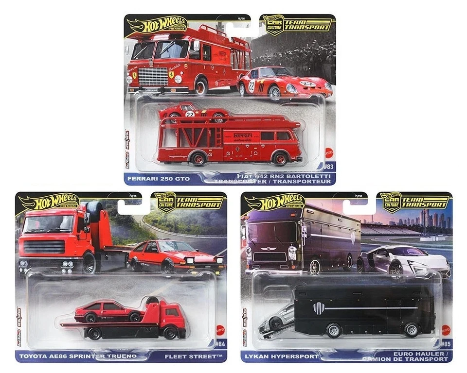 Hot Wheels 2025 Car Culture Team Transport H Case Set of 3 Cars FLF56-957H - Image 1 of 1