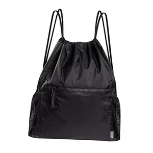 Drawstring Bag Backpack, Water-Resistant Sports Gym Sack Bag, Lightweight - Picture 1 of 7