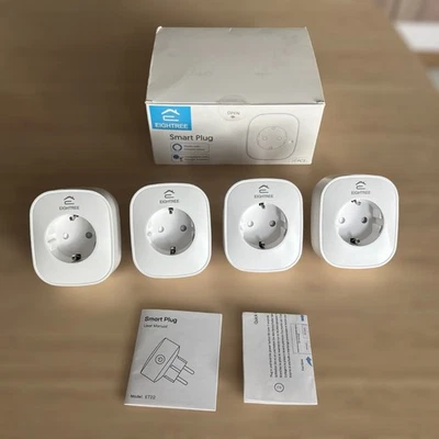 EIGHTREE Wlan Smart Steckdose mit Strommessung,für Alexa ,Smart Home WiFi ‎ET22, 4 Stück