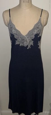 Nuevo Vestido NATORI Shangri-La AZUL Chemise con ENCAJE M L XL NUEVO CON ETIQUETAS Foto 1 de 2