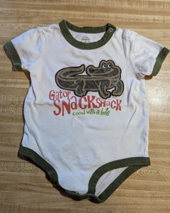 Mameluco vintage Carter's bebé niño 6 meses 100% algodón caimán bocadillo - Imagen 1 de 2