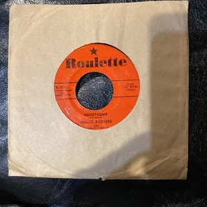 Jimmie Rodgers 45 RPM Record-Honeycomb/Their Hearts Were Full Of Spring-Roulette - Picture 1 of 6