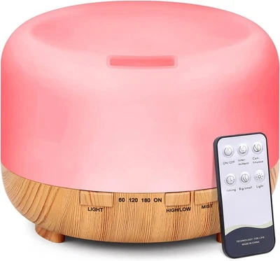 Essential Oil Diffuser Aromatherapy Humidifier: 500ml Grain Ultrasonic Yellow  - Image 1 of 4