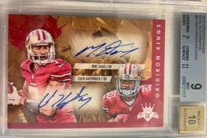 2015 GRIDIRON KINGS KAEPERNICK/DAVIS DUAL AUTOS CARD   17/25   BGS 9/10 - Picture 1 of 2