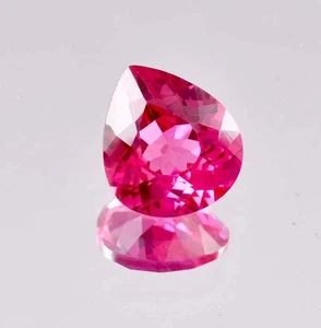 Rare Pink Sapphire 9-10 Ct Certified Pear Cut Natural Loose Gemstone for Pendant - Picture 1 of 15