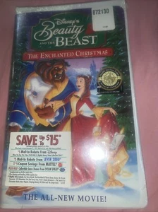 Beauty and The Beast Enchanted Christmas (Disney VHS Tape, 1997) New & Sealed - Picture 1 of 4