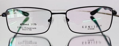 Originale KONISHI Eyeglasses KF8468 Black Flex Titanium  NEW 55-17-140 - Image 1 of 4