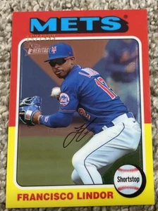 2024 Topps Heritage CHROME /999 Francisco Lindor - Picture 1 of 3
