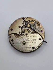 Vintage Early 1900s JW Benson Marked Movement For Parts / Repairs 29.53-32.13mm - Picture 1 of 12