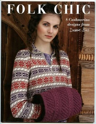 Folk Chic: 8 Cashmerino designs from Debbie Bliss - Knitting Pattern Book - Image 1 of 4