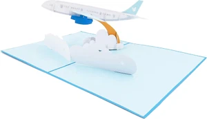 Jet Airplane Pop up Card - Birthday Card, Graduation Card, Congratulations Card, - Picture 1 of 6