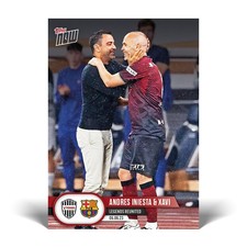 Topps Now 2023 - Card 002 - Andrés Iniesta & Xavi - FC Barcelona