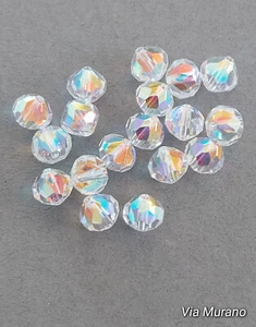 Cuentas bicónicas redondeadas vintage SWAROVSKI #5309 7 mm cristal AB (9 piezas) - Imagen 1 de 1