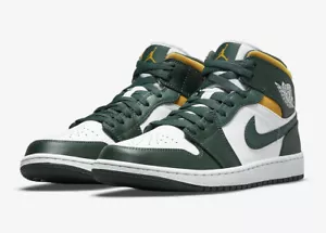 Nike Air Jordan 1 Mid 'Sonics' Noble Green Trainers UK 10.5 **Brand New In Box** - Picture 1 of 8