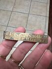 Vintage Arts And Crafts Hammered Swank Signed Gold/ Silver Money Clip Tie Clip