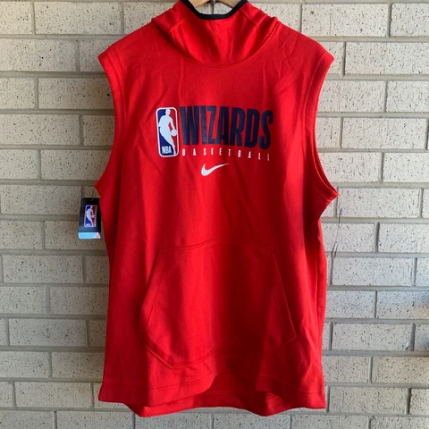 Nike NBA Washington Wizards Team Issue Warm Up Hooded Vest AV1495-657 - XL-TALL Cover