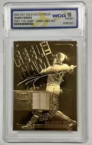 2000 coleccionables de oro 23K Feel the Game Barry Bonds juego murciélago usado WCG 10 - Imagen 1 de 2