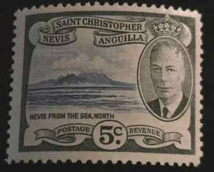 St. Christopher: 1952 King George VI of United Kingdom & L. (Collectible Stamp). - Picture 1 of 1