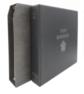 RACCOGLITORE per CARD TOP BINDER Copertina color simil carbonio + Custodia nera - Picture 1 of 1