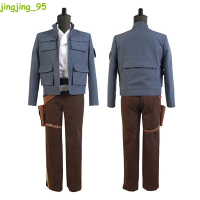 Star Wars Han Solo Cosplay Pantalones Disfraces Uniforme Conjunto Halloween Ropa Regalo Foto 1 de 4