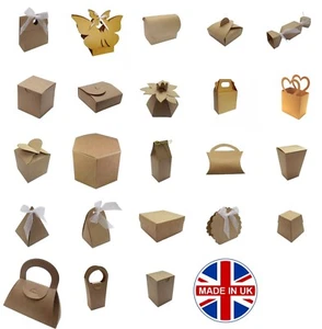 Cajas de regalo Kraft marrón 100 % recicladas ecológicas para bodas - fiestas - Imagen 1 de 24