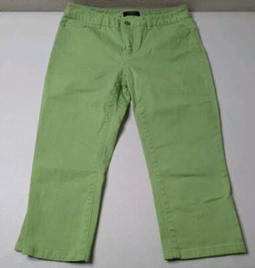Chaps Capri Jeans Women's 6P W28 Green Denim - Picture 1 of 9