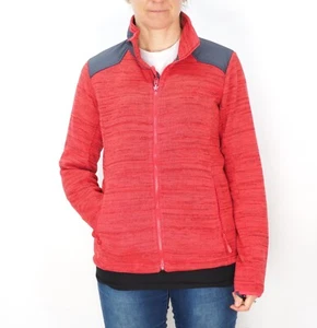 Womens Jack Wolfskin Aquila 1705921 Tulip Red Zip Up Light Breathable Jacket - Picture 1 of 4
