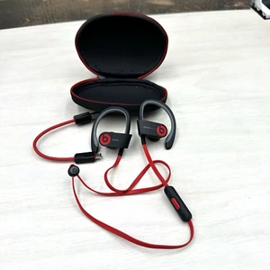 2014 Apple Beats by Dr. Dre Powerbeats 2 Ear Headphones Red Black B016 - Picture 1 of 8