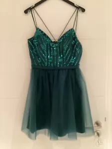 Laona Abend Kleid Cocktailkleid Festlich Gr. L ( 38/40) Dunkelgrün Neu - Bild 1 von 5