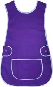 Grembiule TABARD TUTTE LE TAGLIE catering pulizia lavoro abbigliamento uniforme, COLORE VIOLA, TWILL - Foto 1 di 5