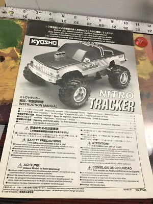 Kyosho NITRO TRACKER INSTRUCTION MANUAL {PreOwned} USA Shipped - Image 1 of 4