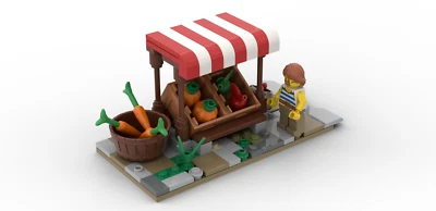 MOC aus LEGO®-Teilen Mittelalterlicher Marktstand  Ritter Passt zu 10305 BrM2310 - Bild 1 von 4