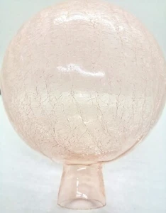 20cm Rosenkugel Glaskugel rosa Klar Craque Kugelleuchte Frostsicher Transparent - Bild 1 von 7