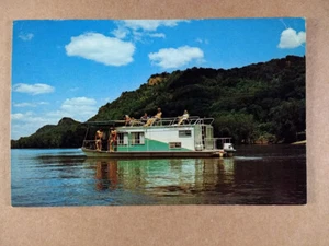 Kreuzfahrt Hausboote Inc Mississippi Fluss Foto Vintage Postkarte - Bild 1 von 2