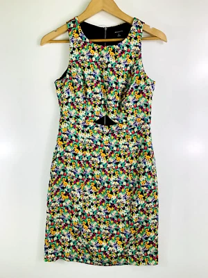 Vestido para mujer I Heart Ronson talla 4 colorido floral sin mangas recortado cuello redondo Foto 1 de 4