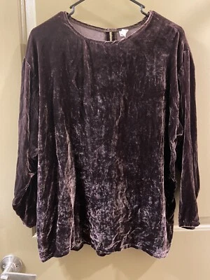 Dosa Velvet Brown Silk Blend Blouse Top Sz 1 (item 5.12) - Image 1 of 4