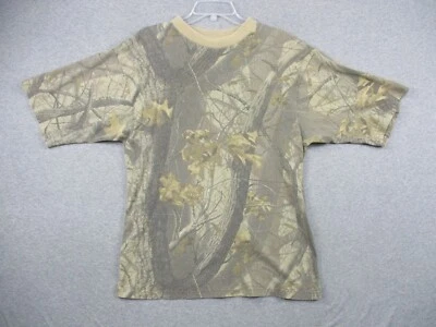 Camisa Sasquatch Adulto Mediana Marrón Verde Camuflaje RealTree Maderas Duras Foto 1 de 4