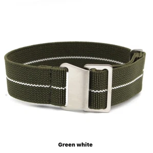 WJB Premium Marine Nationale Parachute Elastic Nylon Watch Strap - 20 and 22mm - Picture 1 of 22