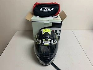 BILT LEGACY/BLH73 Full-Face Motorcycle Helmet - M, Black/Green - Picture 1 of 8